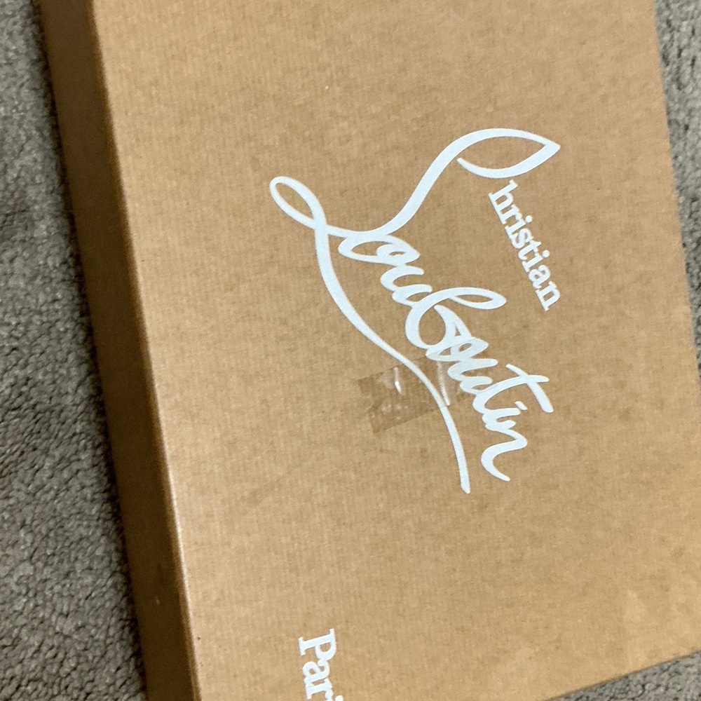 Christian Louboutin Tan Box with White Logo